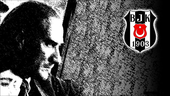 Besiktas J.K., muslim, Mustafa Kemal Atatürk, fotbollsklubbar, HD tapet HD wallpaper