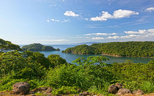 Vue sur la baie de Papagayo, Costa Rica, Fond d'écran HD HD wallpaper