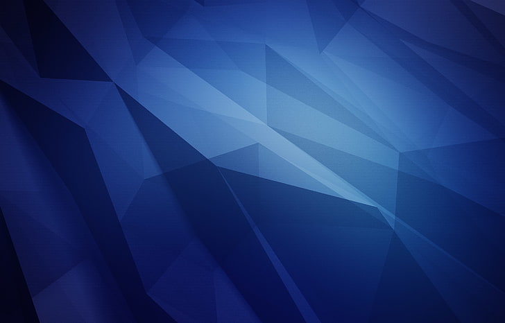 Shapes, Polygons, Blue, HD wallpaper