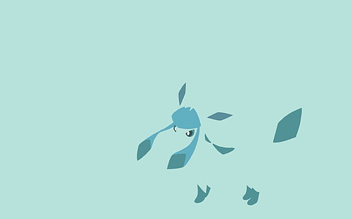 Glaceon, Minimalism, Simple Background, glaceon, minimalism, simple background, HD wallpaper HD wallpaper
