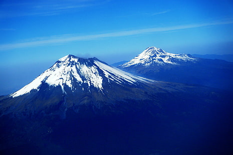 Meksiko, gunung, alam, Popocatepetl, langit, salju, gunung berapi, Wallpaper HD HD wallpaper
