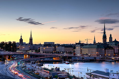 การถ่ายภาพอาคารสูงในช่วงเวลาทอง, Stockholm, Stockholm, areal, การถ่ายภาพ, อาคารสูง, ชั่วโมงทอง, สวีเดน, Stockholm, พระอาทิตย์ตก, slussen, เมืองเก่า, Stadshuset, hdr, ภูมิประเทศ, เมือง, cityscape, สถานที่ที่มีชื่อเสียง, แม่น้ำ, เส้นขอบฟ้าในเมือง, สถาปัตยกรรม, ฉากในเมือง, พระอาทิตย์ตก, กลางคืน, พลบค่ำ, ทาวเวอร์, ท้องฟ้า, วอลล์เปเปอร์ HD HD wallpaper