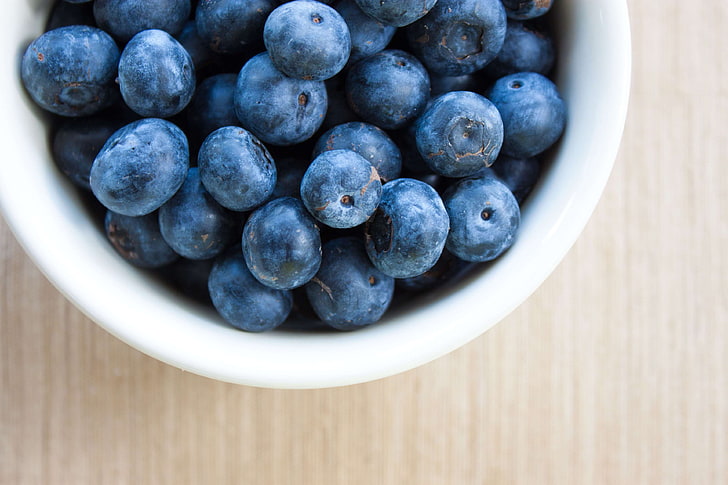 berries, blueberries, blueberries in bowl, fruit bowl, HD wallpaper
