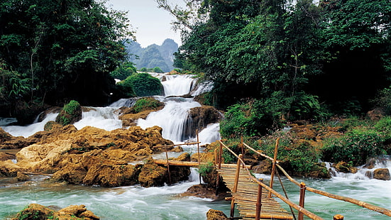 Wodospad, Detian, Kuangsi, Prowincja, Chiny, Azja, Tapety HD HD wallpaper