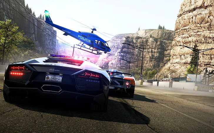 carro esporte preto, Need for Speed, videogame, HD papel de parede