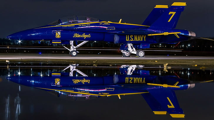 Blue Angels กองทัพเรือสหรัฐอเมริกา F / A-18B, วอลล์เปเปอร์ HD