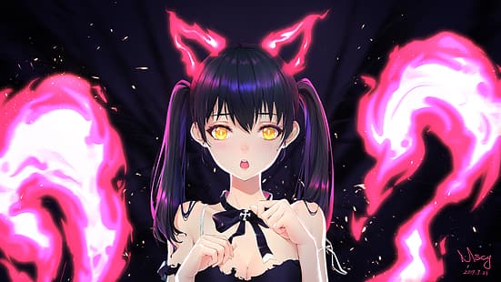 аниме девушки, Enen no Shouboutai, девочка кошка, Тамаки Котацу, HD обои HD wallpaper