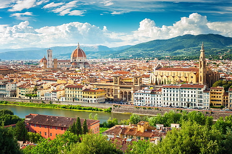 Städer, Florens, byggnad, katedral, stad, stadsbild, Italien, HD tapet HD wallpaper