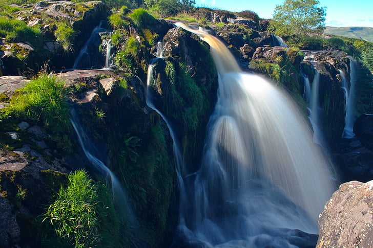 น้ำตก Loup of Fintry Waterfall น้ำตก, วอลล์เปเปอร์ HD