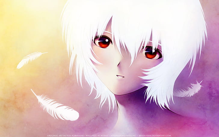 Anime Purity, personnage anime avec papier peint cheveux blancs, anime, pureté, Fond d'écran HD