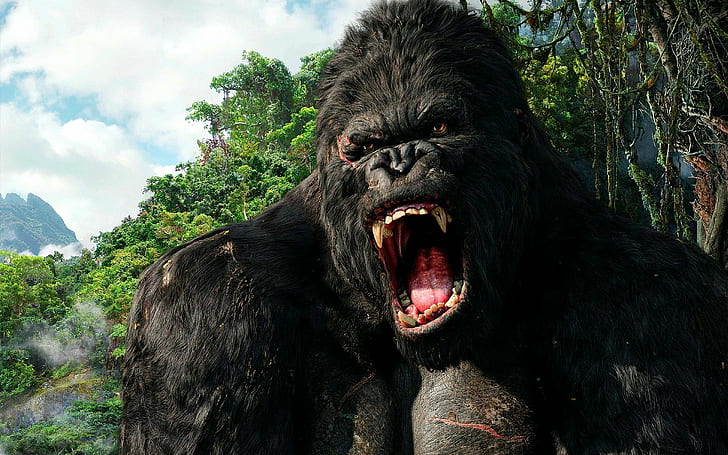 King Kong, Peter Jackson, movies, apes, HD wallpaper