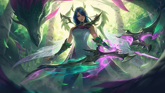 dragon ، Ashe ، Ashe (League of Legends) ، League of Legends ، Riot Games ، ADC ، Adcarry، خلفية HD HD wallpaper