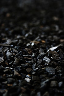 coal, carbon, black, stones, HD wallpaper HD wallpaper