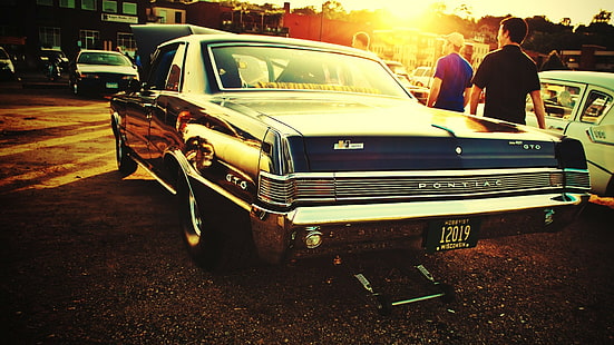 schwarzes Pontiac Coupé, Pontiac GTO, Muscle Cars, Auto, HD-Hintergrundbild HD wallpaper