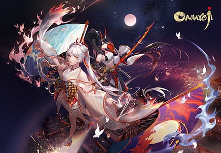 Anime, Anime Mädchen, Onmyoji, Callarin, HD-Hintergrundbild HD wallpaper