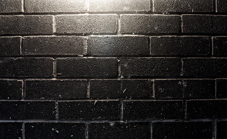schwarze Betonwand, Hintergrund, Tapete, Wand, Ziegelstein, HD-Hintergrundbild