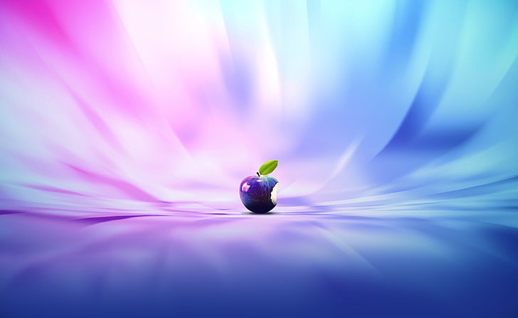 Фиолетовое яблоко, лиловое яблоко картинки, компьютеры, Mac, красочные, фиолетовое яблоко, фото манипуляции, HD обои