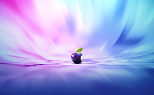 Fioletowe jabłko, fioletowe jabłko, komputery, Mac, kolorowe, fioletowe jabłko, obróbka zdjęć, Tapety HD HD wallpaper