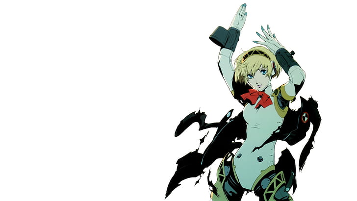 blondes video games persona short hair persona 3 aegis simple background anime girls white backgroun Ludzie Short hair Sztuka HD, blondynki, Gry wideo, Tapety HD