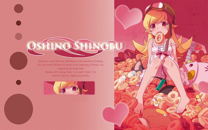 Oshino Shinobu - Monogatari, oshino shinobu, anime, 1920x1200, monogatari, oshino shinobu, HD wallpaper