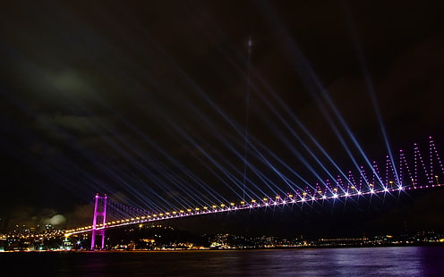 トルコイスタンブールボスポラスボスポラス橋建築橋HDアート、トルコ、イスタンブール、ボスポラス海峡、ボスポラス橋、 HDデスクトップの壁紙 HD wallpaper