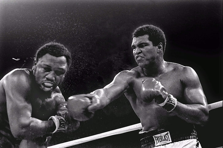 Muhammed Ali, darbe, Manila'daki Trilla, Muhammed Ali, 1975, 3 savaş, Joe Frazier, HD masaüstü duvar kağıdı