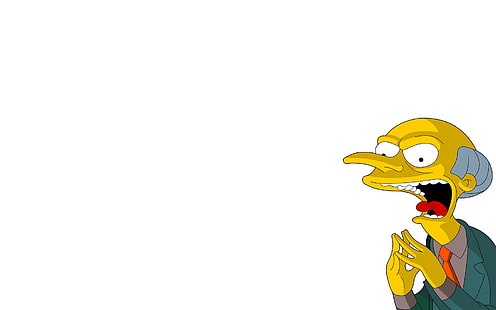 Mr Burns The Simpsons White HD, dessin animé / bande dessinée, blanc, the, simpsons, mr, burns, Fond d'écran HD HD wallpaper