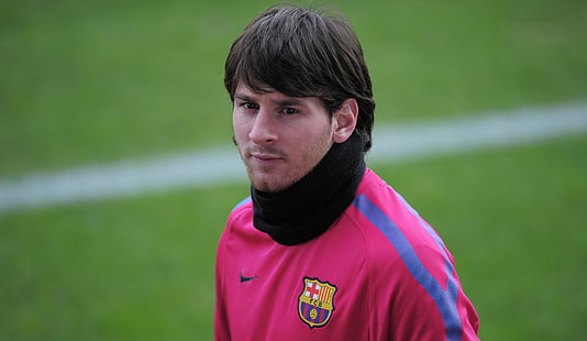 herr röd F.C. Barcelona tröja, Lionel Messi, Barcelona, ​​fotbollsspelare, HD tapet HD wallpaper