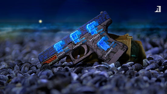 juego, arma, arte, Glock-18, counter strike ofensiva global, CS GO, Fondo de pantalla HD HD wallpaper