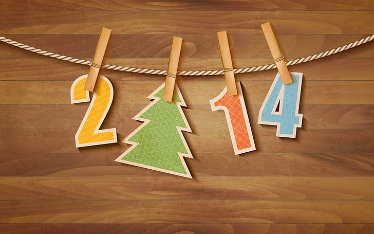 2014 New Year, 2014, year, HD wallpaper