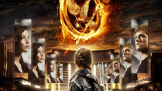 The Hunger Games HD ، لعبة الجوع التي تلتقط ملصق فيلم النار ، والألعاب ، والأفلام ، والجوع، خلفية HD HD wallpaper