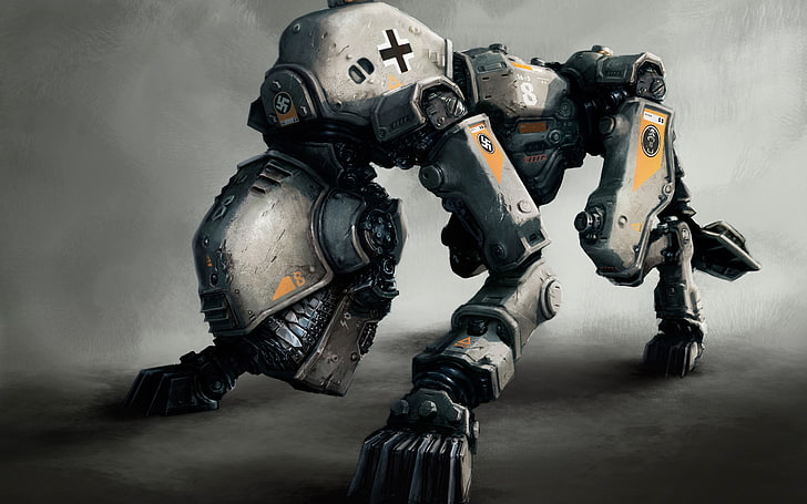 Poster del gioco Re-Core, cane, robot, Wolfenstein, videogiochi, Wolfenstein: The New Order, Sfondo HD