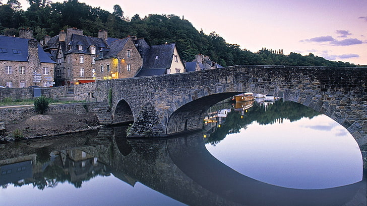 Bretagne, Brücken, Frankreich, Landschaften, Dörfer, HD-Hintergrundbild