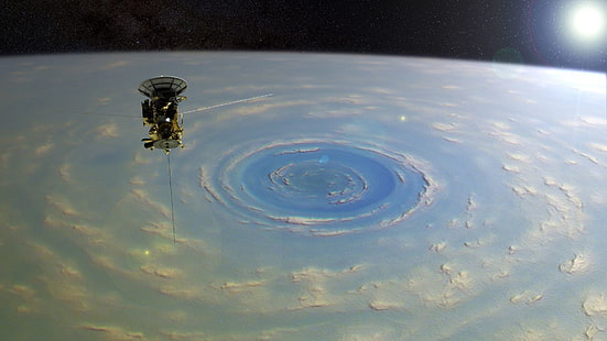 Cassini, Hurrikan, Saturn, Sturm, HD-Hintergrundbild HD wallpaper