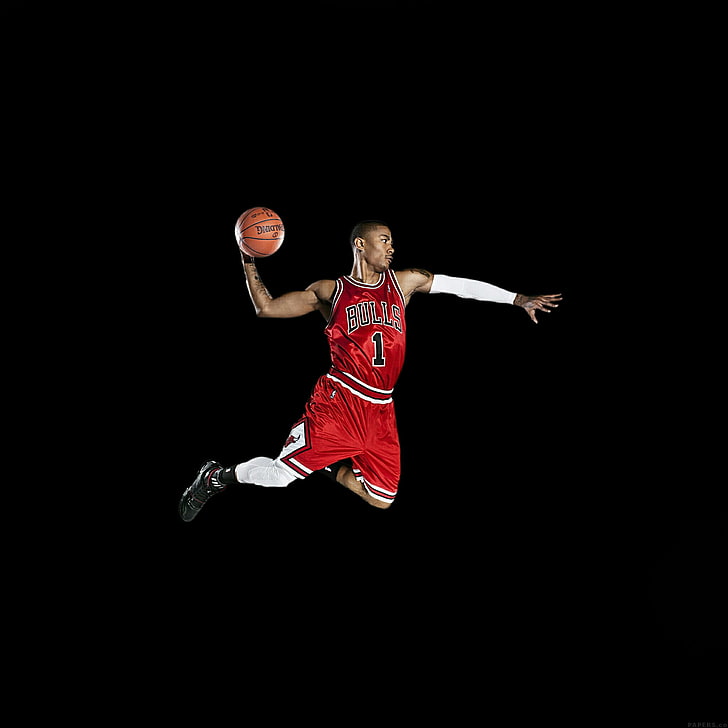 basket, Derrick Rose, NBA, Chicago Bulls, HD tapet