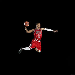 basket-ball, Derrick Rose, NBA, Chicago Bulls, Fond d'écran HD HD wallpaper