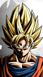 Son Goku от аниме герой Dragonball, Dragon Ball Z, Son Goku, портретен дисплей, HD тапет HD wallpaper
