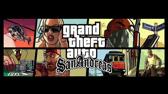 Grand Theft Auto, Grand Theft Auto: Сан Андреас, Карл Джонсън, HD тапет HD wallpaper