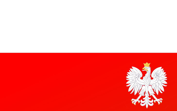 Bendera Polandia, merah, elang, Polandia, putih, bendera, Wallpaper HD