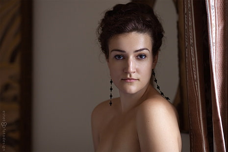 Trid Estet, 500px, ritratto, donne, spalle nude, Sfondo HD HD wallpaper