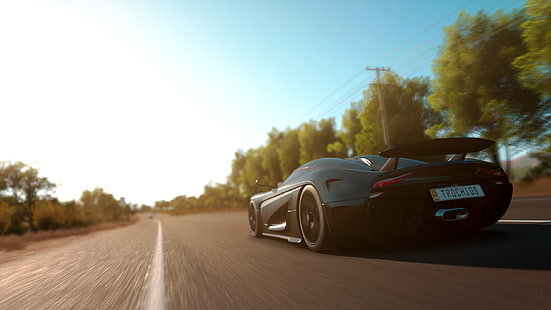 Forza Games, forza horizon 3, Koenigsegg Regera, auto, Hypercar, alta velocità, videogiochi, Sfondo HD HD wallpaper
