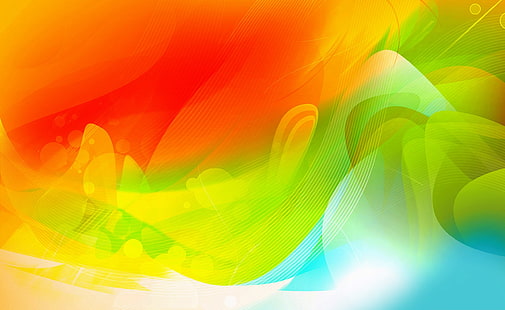 Art coloré, papier peint vert, rouge et bleu, Aero, coloré, Fond d'écran HD HD wallpaper