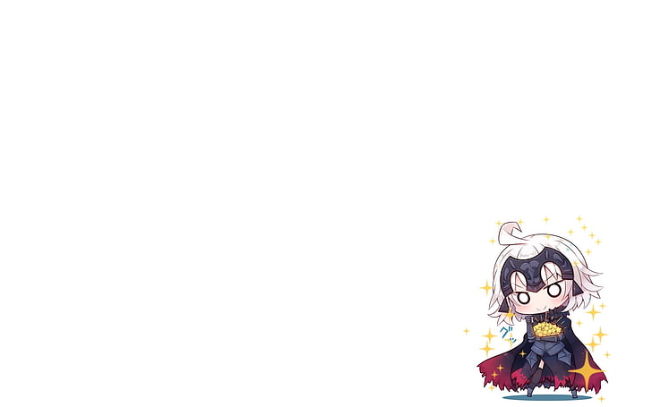 Jeanne d'arc, Herrscher, Schicksal Großauftrag, Chibi, niedlich, Anime, HD-Hintergrundbild