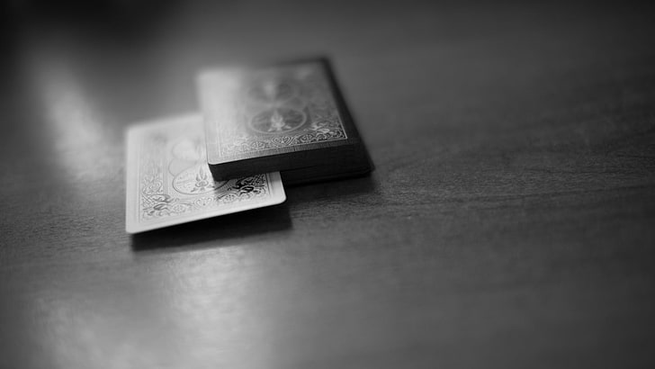 cards, bicycle cards, monochrome, HD wallpaper