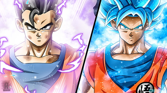 Gohan und Goku Wallpaper, Anime, Dragon Ball, Son Gohan, Son Goku, Dragon Ball Super, HD-Hintergrundbild HD wallpaper