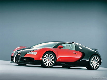 Bugatti Veyron 3, rojo negro bugatti veyron, bugatti, veyron, autos, Fondo de pantalla HD HD wallpaper