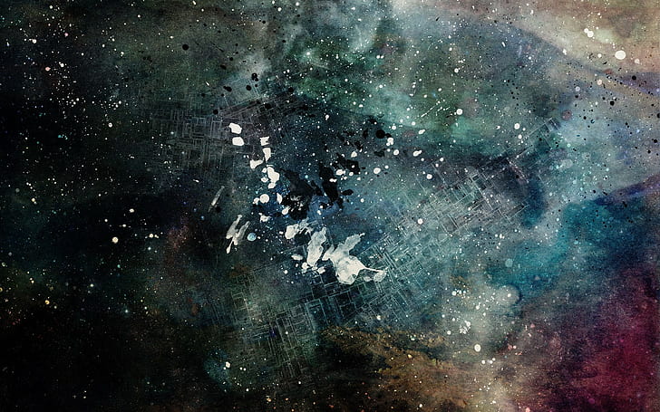 Alex Cherry, karya seni, cat splatter, grunge, abstrak, Wallpaper HD