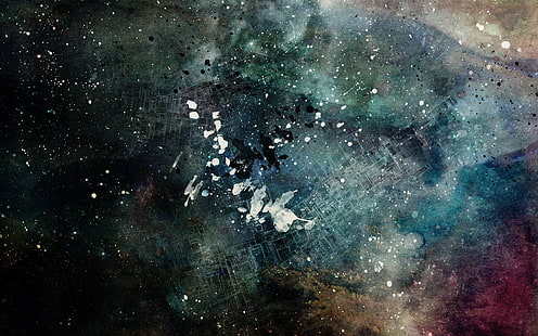 Alex Cherry, Kunstwerk, Farbspritzer, Grunge, abstrakt, HD-Hintergrundbild HD wallpaper