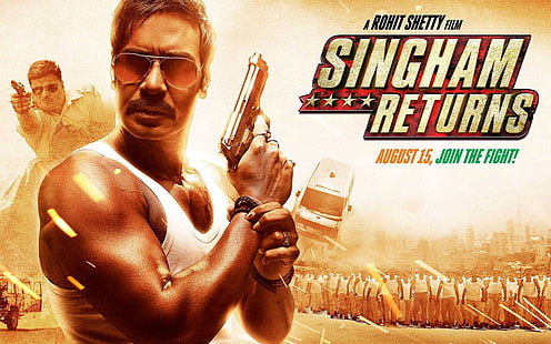 Singham Returns 2014, plakat Singham Returns, filmy, filmy bollywoodzkie, bollywood, 2014, Tapety HD HD wallpaper