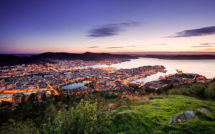 Bergen Norway หนึ่งในประเทศที่สวยที่สุดในโลกเมืองแห่งเทือกเขา Fjords อันงดงามและภูมิทัศน์ที่สวยงามวอลเปเปอร์ Ultra Hd สำหรับเดสก์ท็อป, วอลล์เปเปอร์ HD